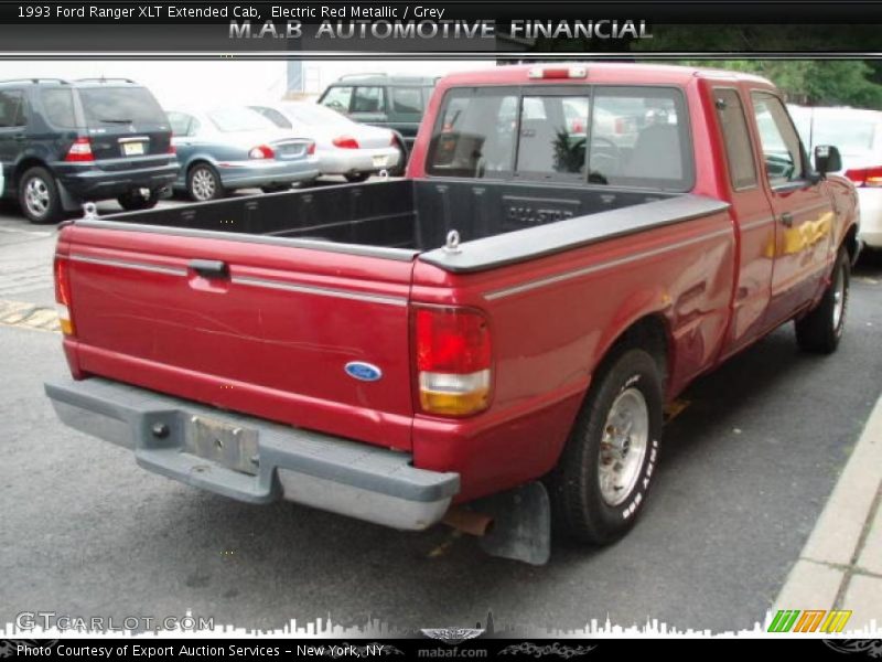 Electric Red Metallic / Grey 1993 Ford Ranger XLT Extended Cab