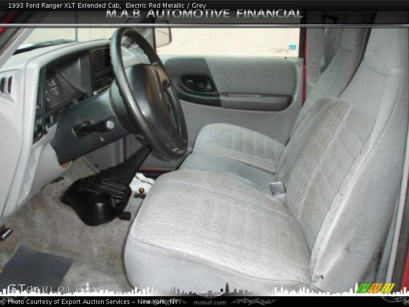Electric Red Metallic / Grey 1993 Ford Ranger XLT Extended Cab