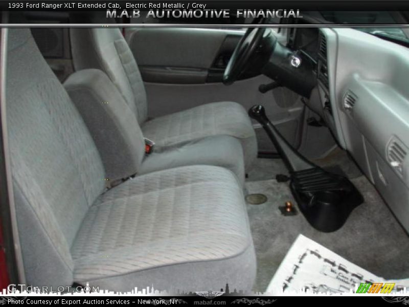 Electric Red Metallic / Grey 1993 Ford Ranger XLT Extended Cab