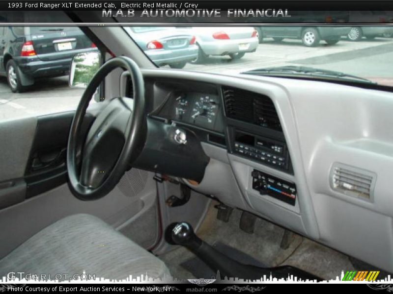 Electric Red Metallic / Grey 1993 Ford Ranger XLT Extended Cab