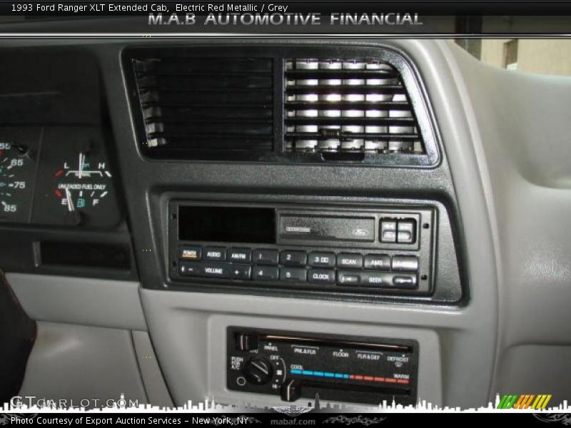 Electric Red Metallic / Grey 1993 Ford Ranger XLT Extended Cab