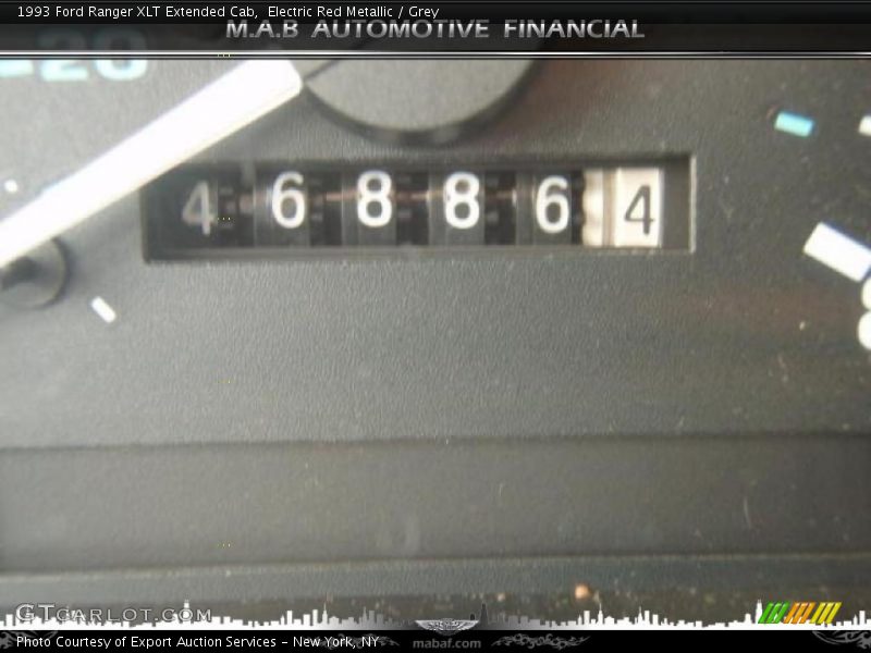 Electric Red Metallic / Grey 1993 Ford Ranger XLT Extended Cab