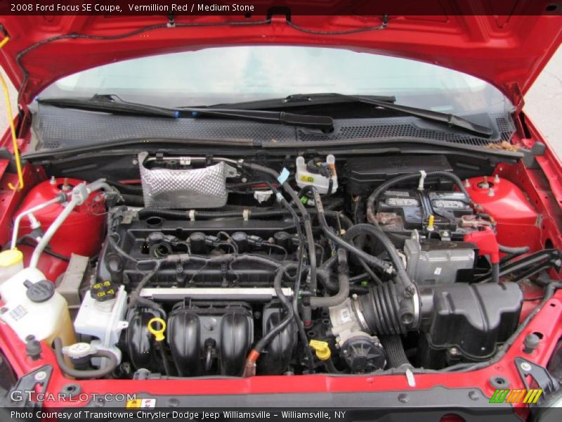 Vermillion Red / Medium Stone 2008 Ford Focus SE Coupe