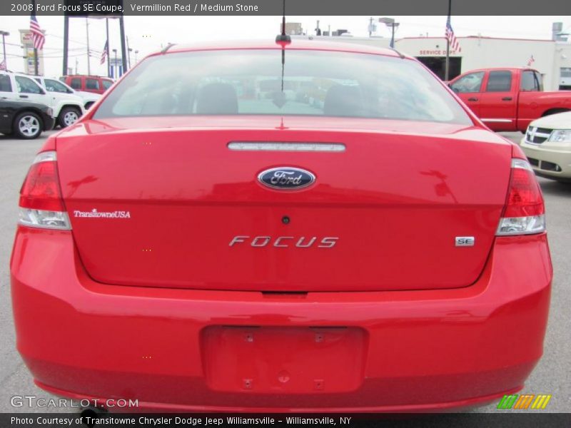 Vermillion Red / Medium Stone 2008 Ford Focus SE Coupe