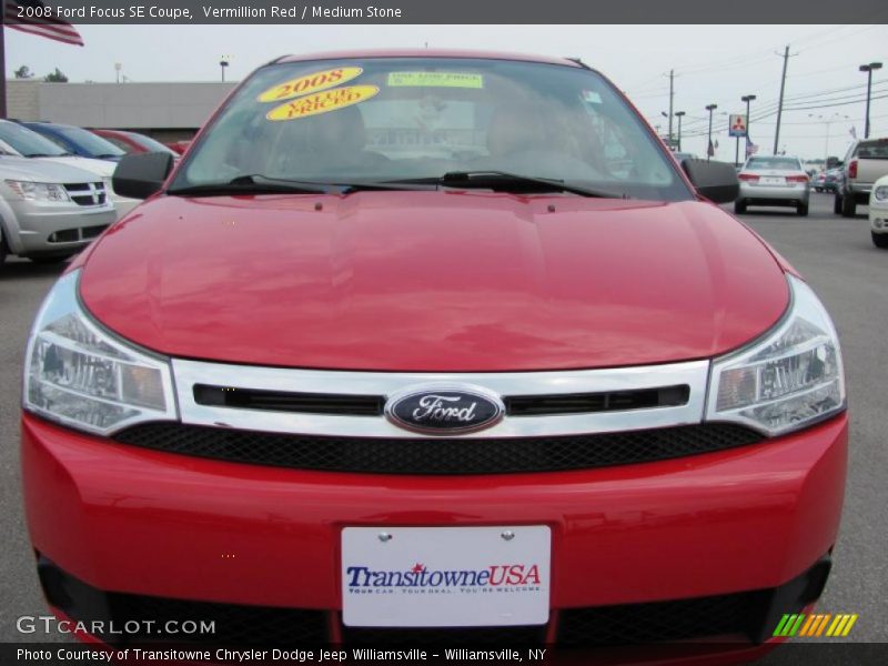 Vermillion Red / Medium Stone 2008 Ford Focus SE Coupe