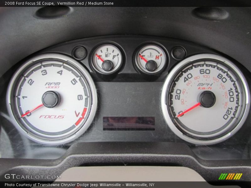 Vermillion Red / Medium Stone 2008 Ford Focus SE Coupe