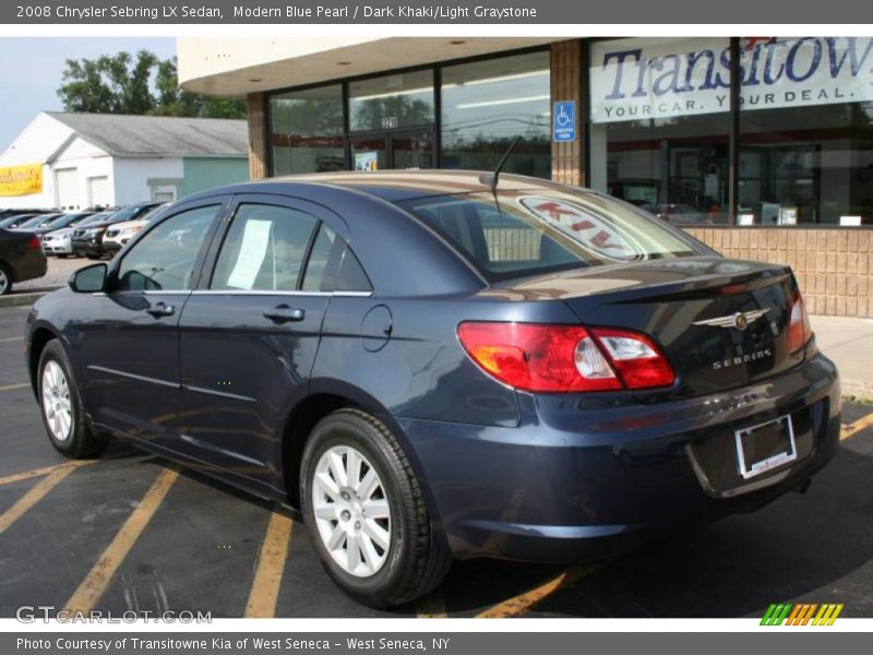 Modern Blue Pearl / Dark Khaki/Light Graystone 2008 Chrysler Sebring LX Sedan