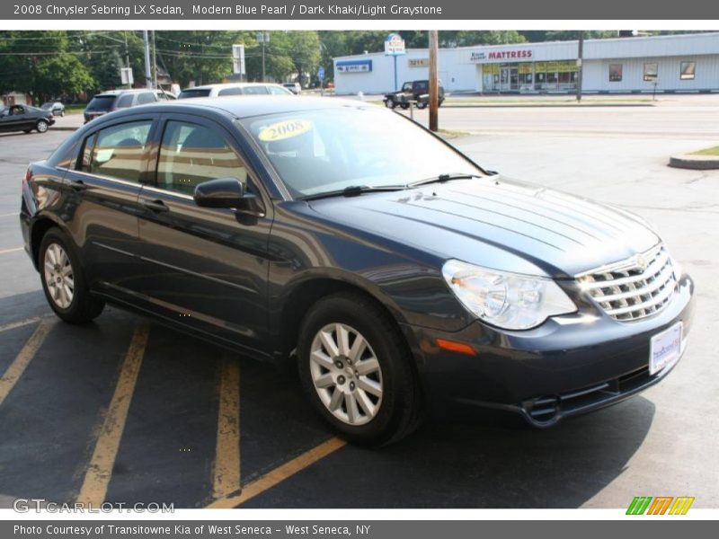 Modern Blue Pearl / Dark Khaki/Light Graystone 2008 Chrysler Sebring LX Sedan