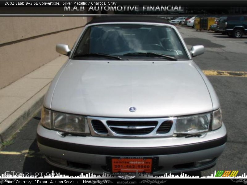 Silver Metallic / Charcoal Gray 2002 Saab 9-3 SE Convertible