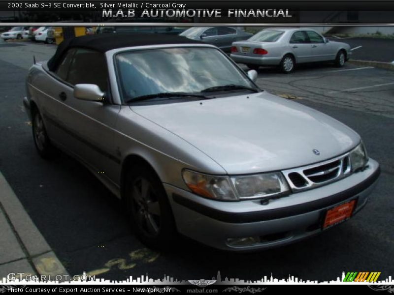 Silver Metallic / Charcoal Gray 2002 Saab 9-3 SE Convertible
