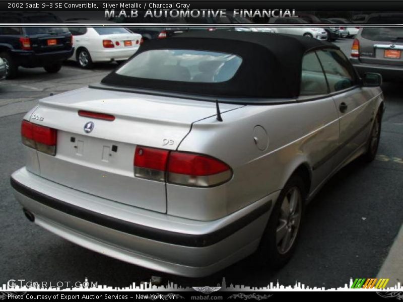 Silver Metallic / Charcoal Gray 2002 Saab 9-3 SE Convertible