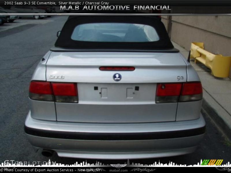 Silver Metallic / Charcoal Gray 2002 Saab 9-3 SE Convertible