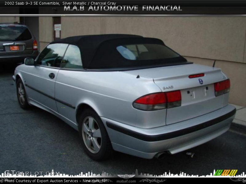 Silver Metallic / Charcoal Gray 2002 Saab 9-3 SE Convertible