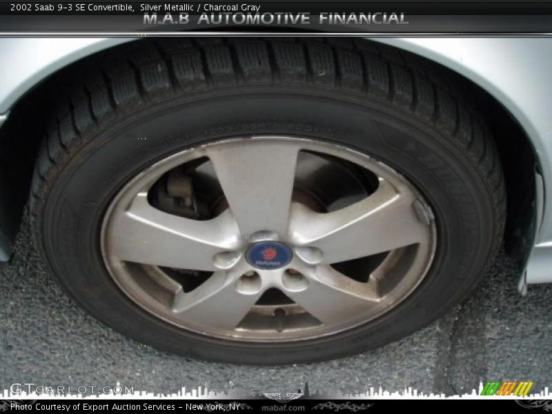 Silver Metallic / Charcoal Gray 2002 Saab 9-3 SE Convertible