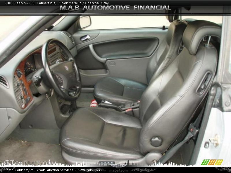 Silver Metallic / Charcoal Gray 2002 Saab 9-3 SE Convertible
