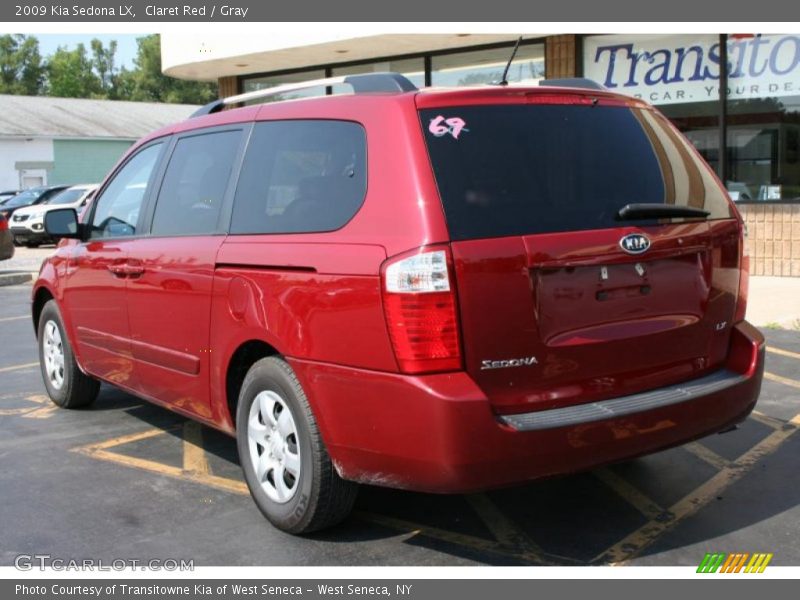 Claret Red / Gray 2009 Kia Sedona LX