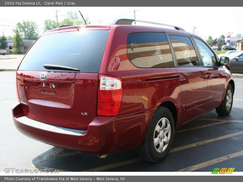 Claret Red / Gray 2009 Kia Sedona LX