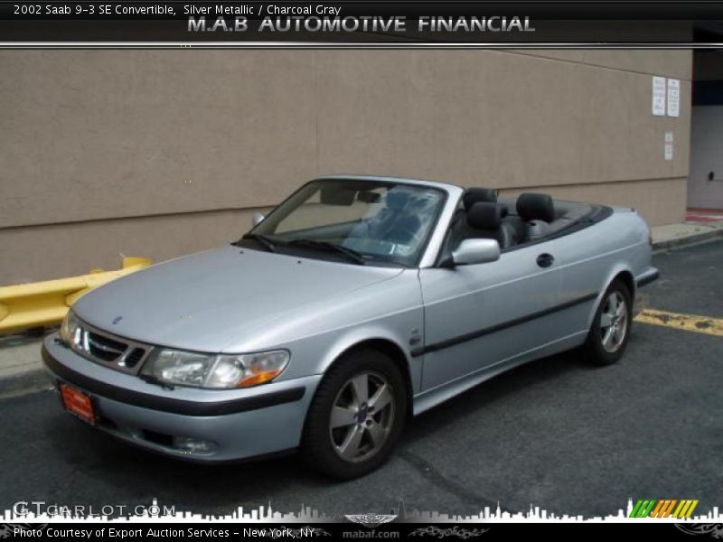 Silver Metallic / Charcoal Gray 2002 Saab 9-3 SE Convertible