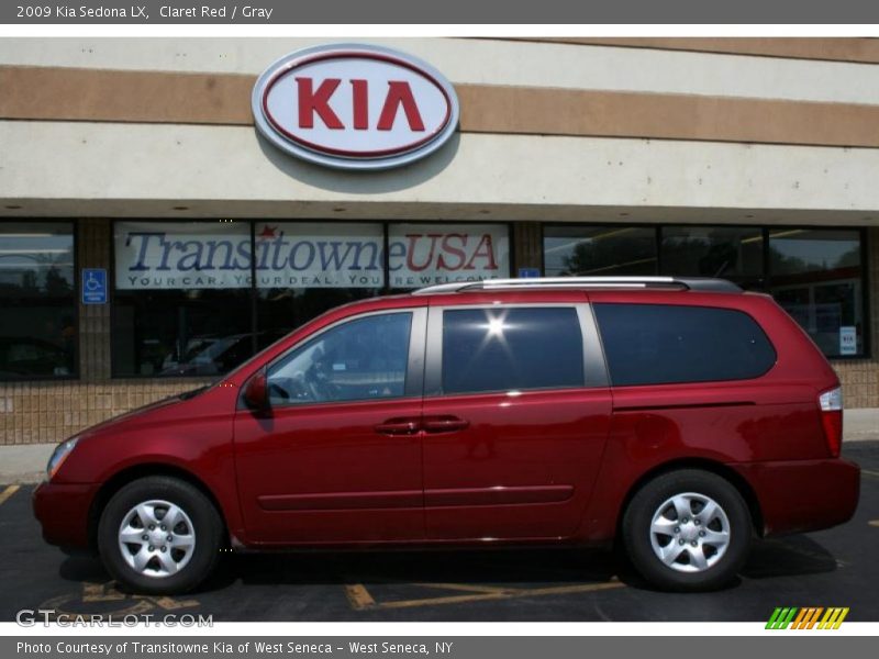 Claret Red / Gray 2009 Kia Sedona LX