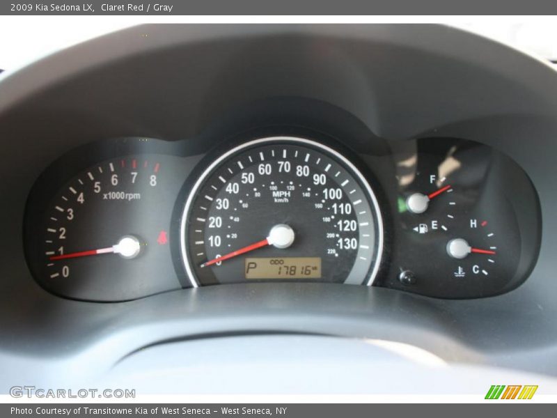 Claret Red / Gray 2009 Kia Sedona LX