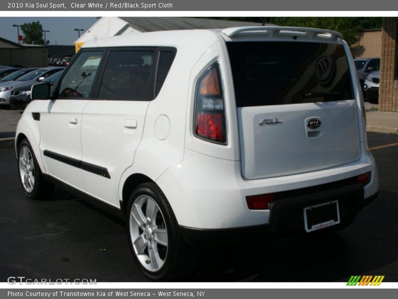 Clear White / Red/Black Sport Cloth 2010 Kia Soul Sport