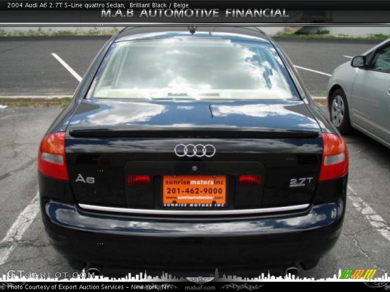 Brilliant Black / Beige 2004 Audi A6 2.7T S-Line quattro Sedan