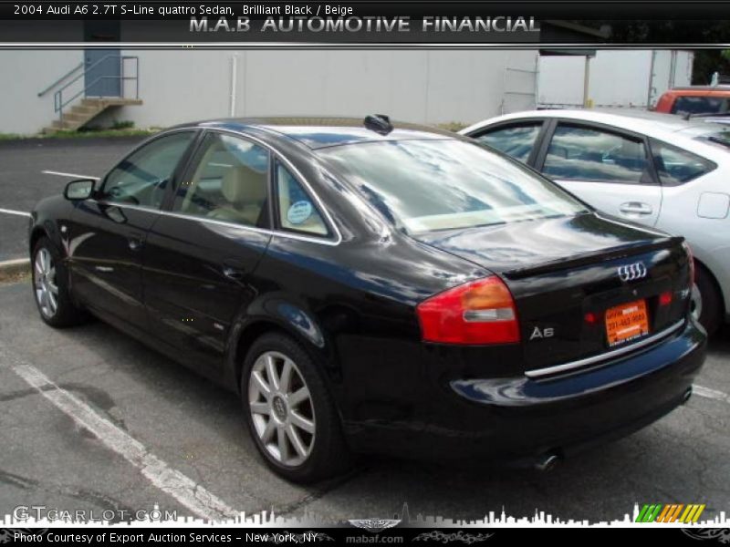 Brilliant Black / Beige 2004 Audi A6 2.7T S-Line quattro Sedan