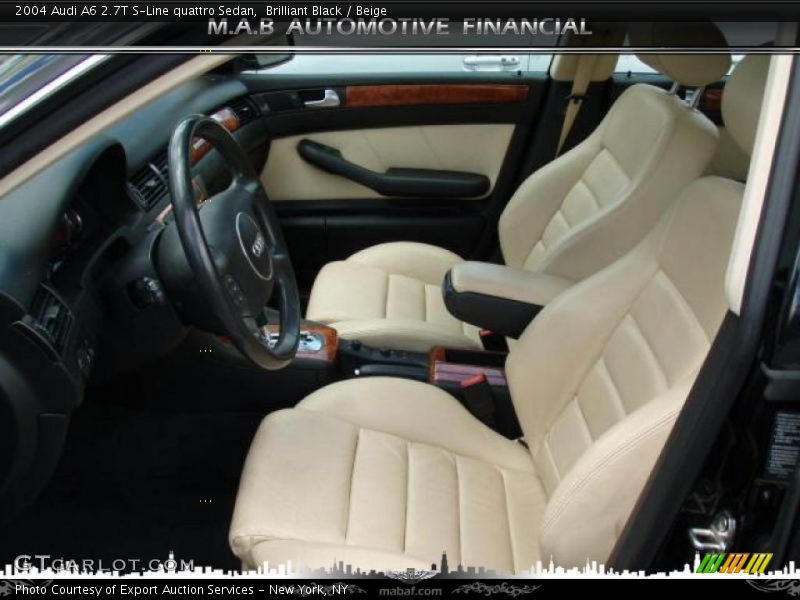 Brilliant Black / Beige 2004 Audi A6 2.7T S-Line quattro Sedan