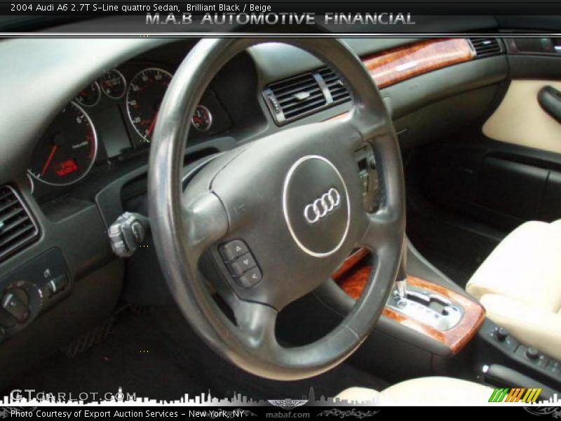 Brilliant Black / Beige 2004 Audi A6 2.7T S-Line quattro Sedan