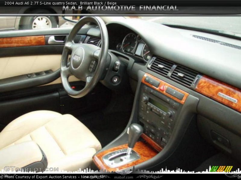 Brilliant Black / Beige 2004 Audi A6 2.7T S-Line quattro Sedan