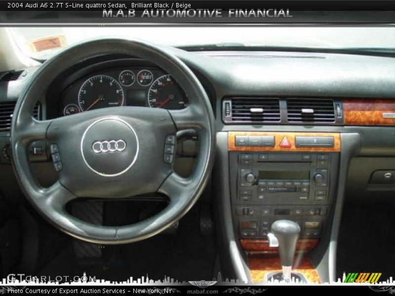 Brilliant Black / Beige 2004 Audi A6 2.7T S-Line quattro Sedan