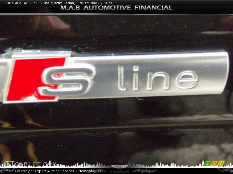 Brilliant Black / Beige 2004 Audi A6 2.7T S-Line quattro Sedan