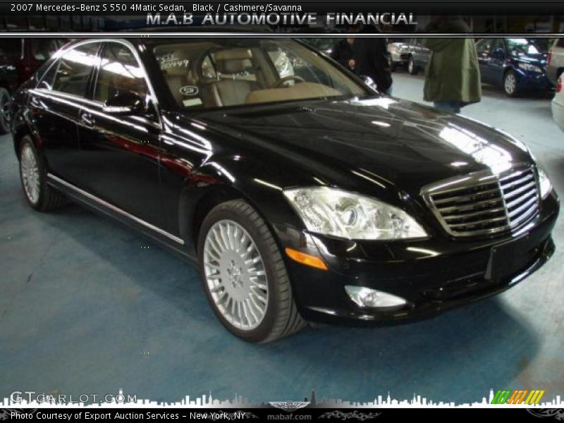 Black / Cashmere/Savanna 2007 Mercedes-Benz S 550 4Matic Sedan