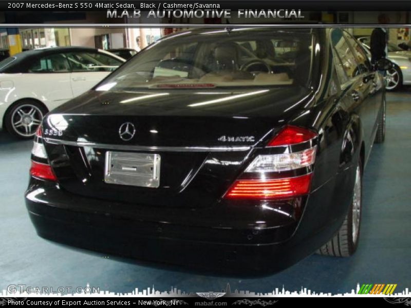 Black / Cashmere/Savanna 2007 Mercedes-Benz S 550 4Matic Sedan