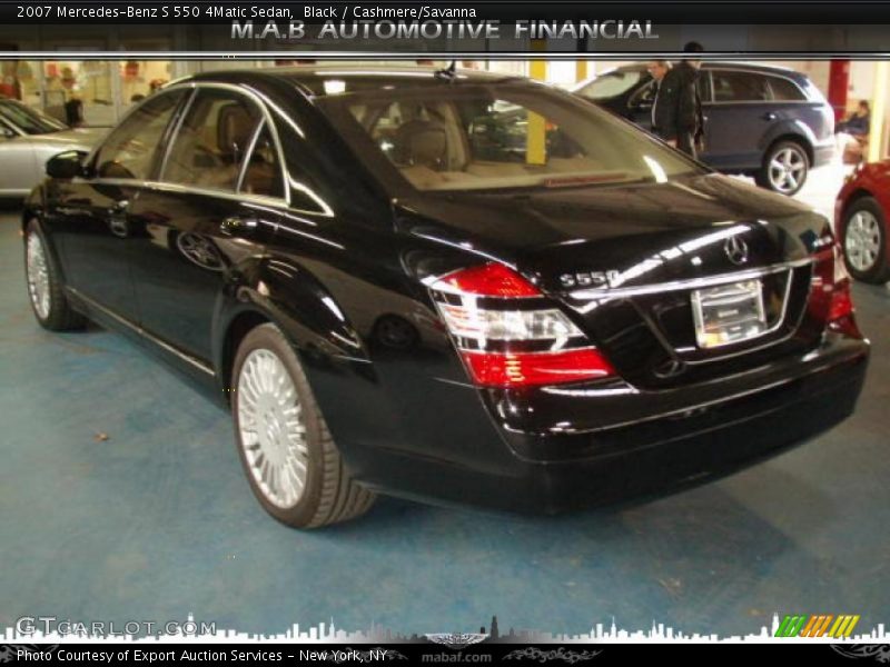 Black / Cashmere/Savanna 2007 Mercedes-Benz S 550 4Matic Sedan