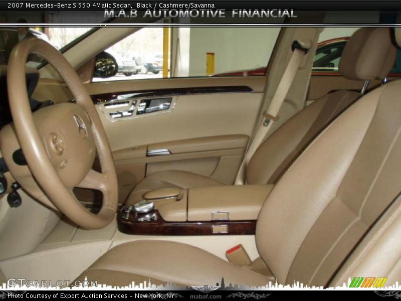 Black / Cashmere/Savanna 2007 Mercedes-Benz S 550 4Matic Sedan