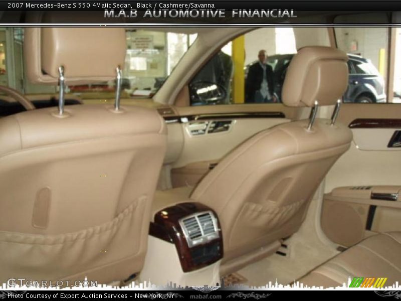 Black / Cashmere/Savanna 2007 Mercedes-Benz S 550 4Matic Sedan