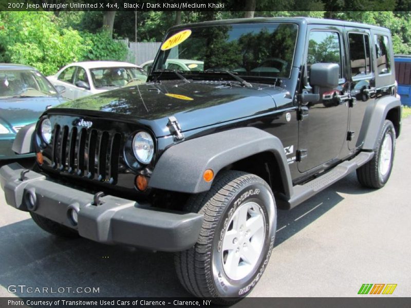 Black / Dark Khaki/Medium Khaki 2007 Jeep Wrangler Unlimited X 4x4