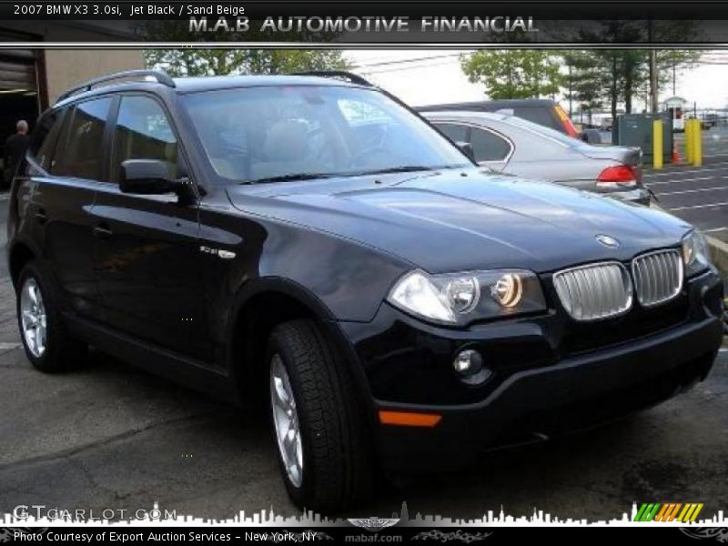 Jet Black / Sand Beige 2007 BMW X3 3.0si