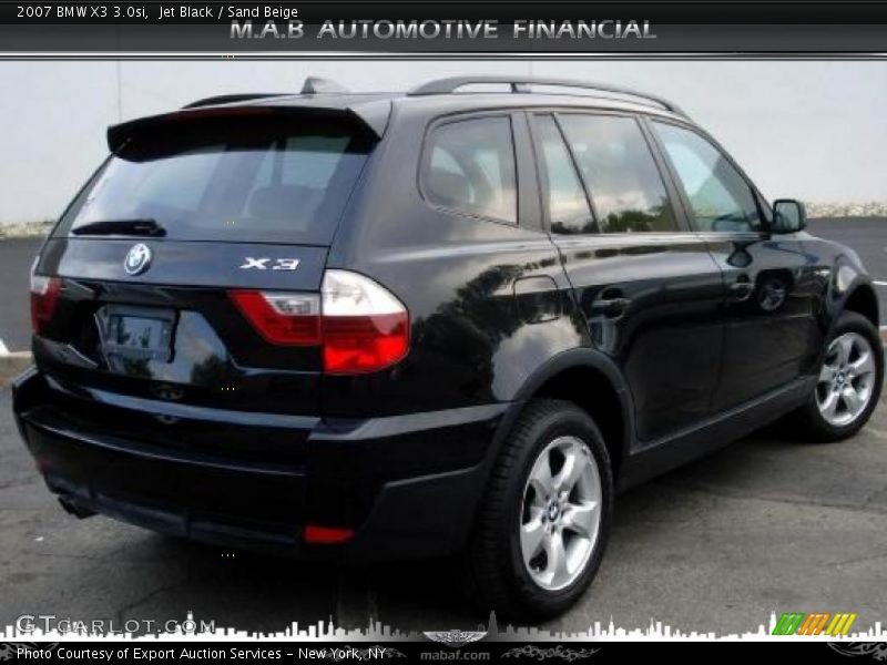 Jet Black / Sand Beige 2007 BMW X3 3.0si