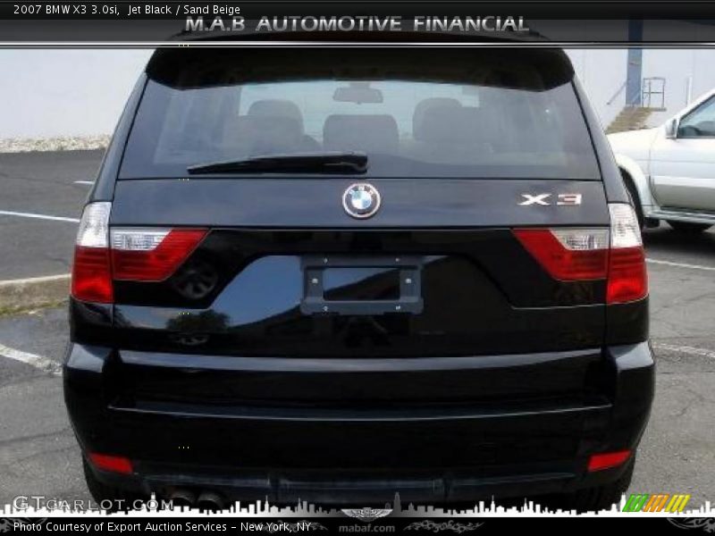 Jet Black / Sand Beige 2007 BMW X3 3.0si