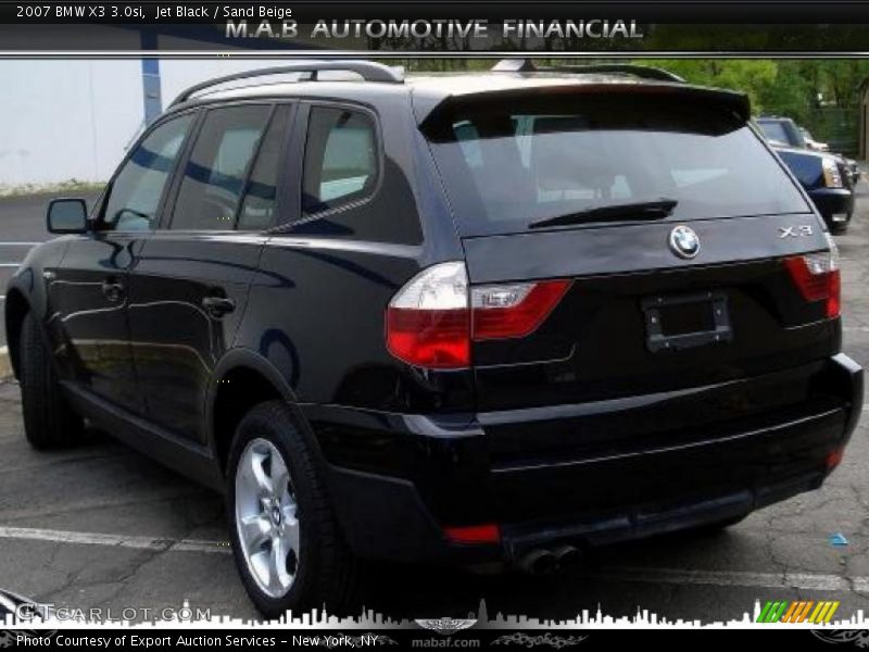 Jet Black / Sand Beige 2007 BMW X3 3.0si