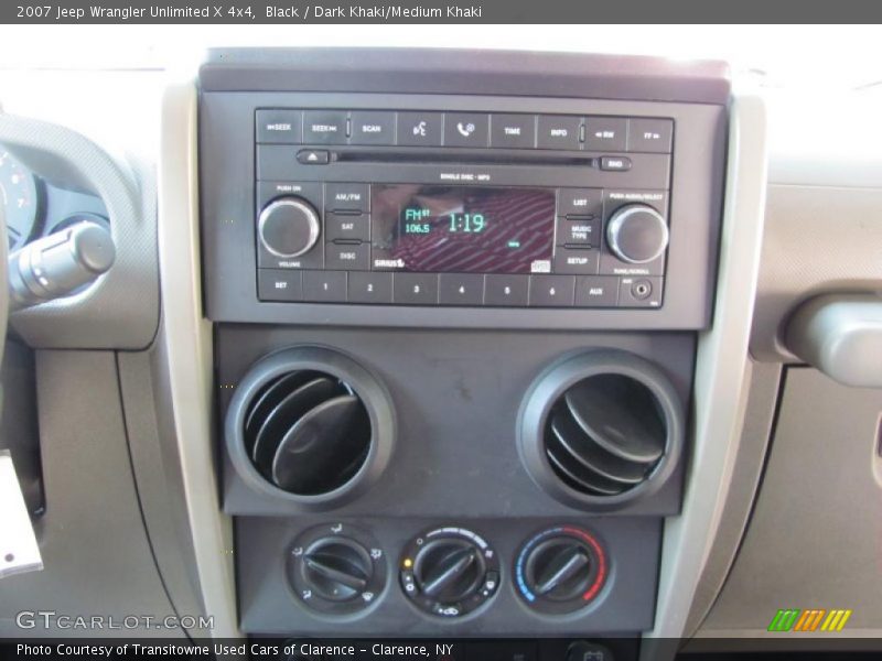 Black / Dark Khaki/Medium Khaki 2007 Jeep Wrangler Unlimited X 4x4