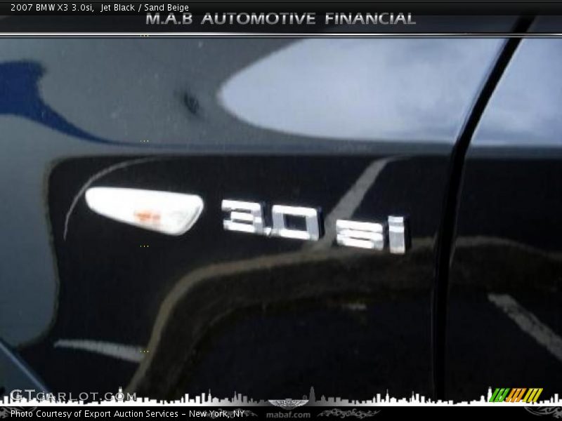 Jet Black / Sand Beige 2007 BMW X3 3.0si