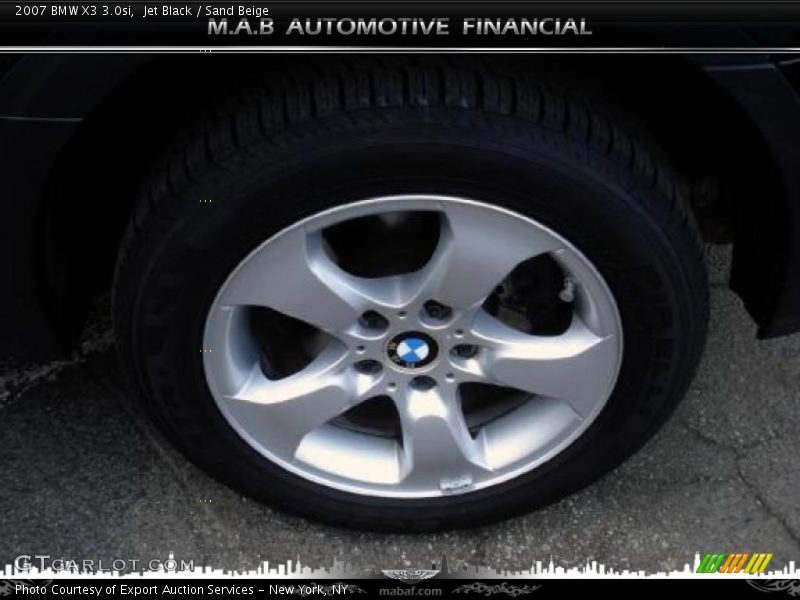 Jet Black / Sand Beige 2007 BMW X3 3.0si
