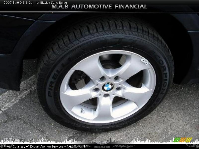 Jet Black / Sand Beige 2007 BMW X3 3.0si