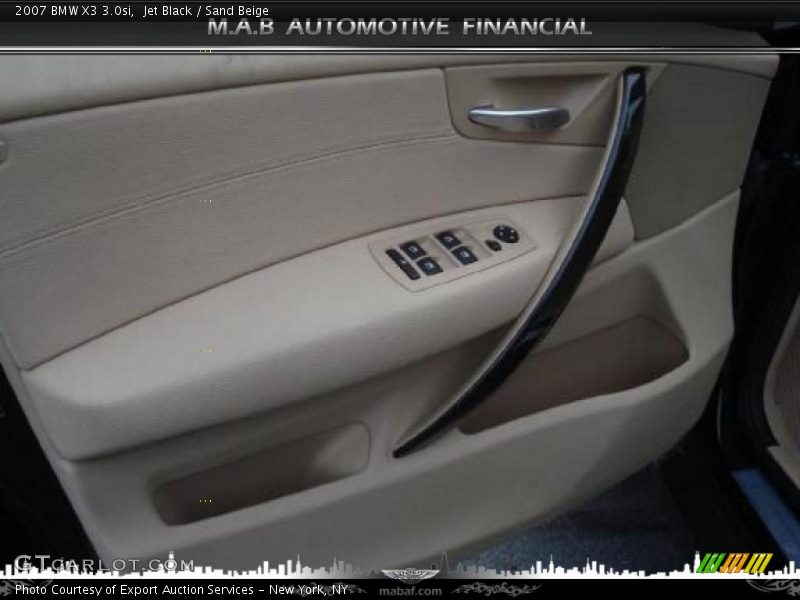 Jet Black / Sand Beige 2007 BMW X3 3.0si