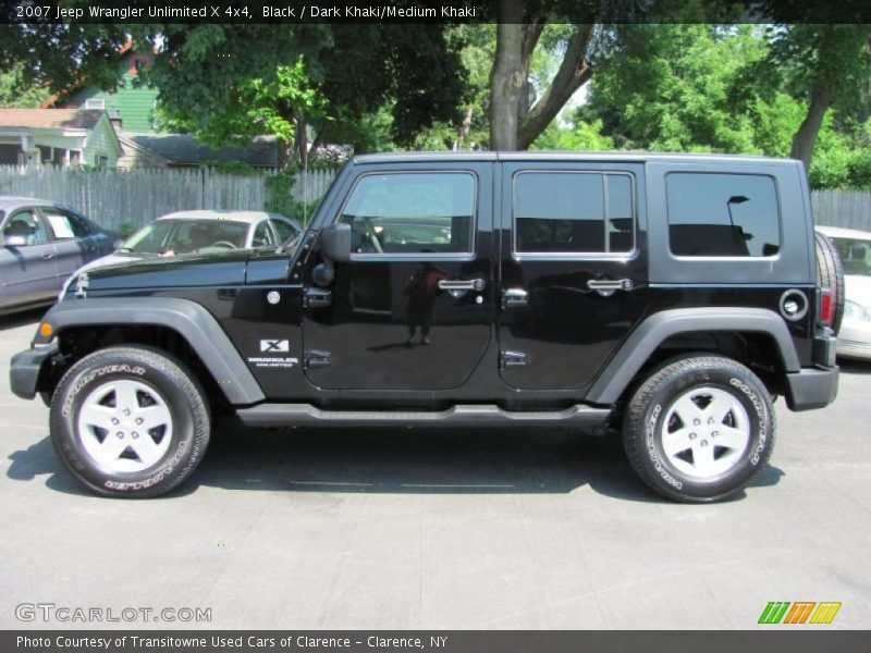 Black / Dark Khaki/Medium Khaki 2007 Jeep Wrangler Unlimited X 4x4