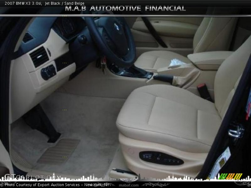 Jet Black / Sand Beige 2007 BMW X3 3.0si