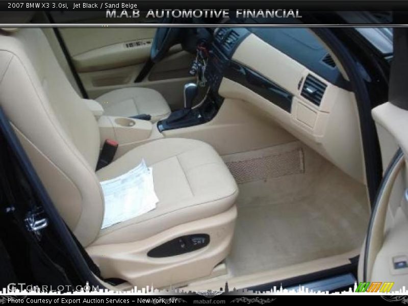Jet Black / Sand Beige 2007 BMW X3 3.0si